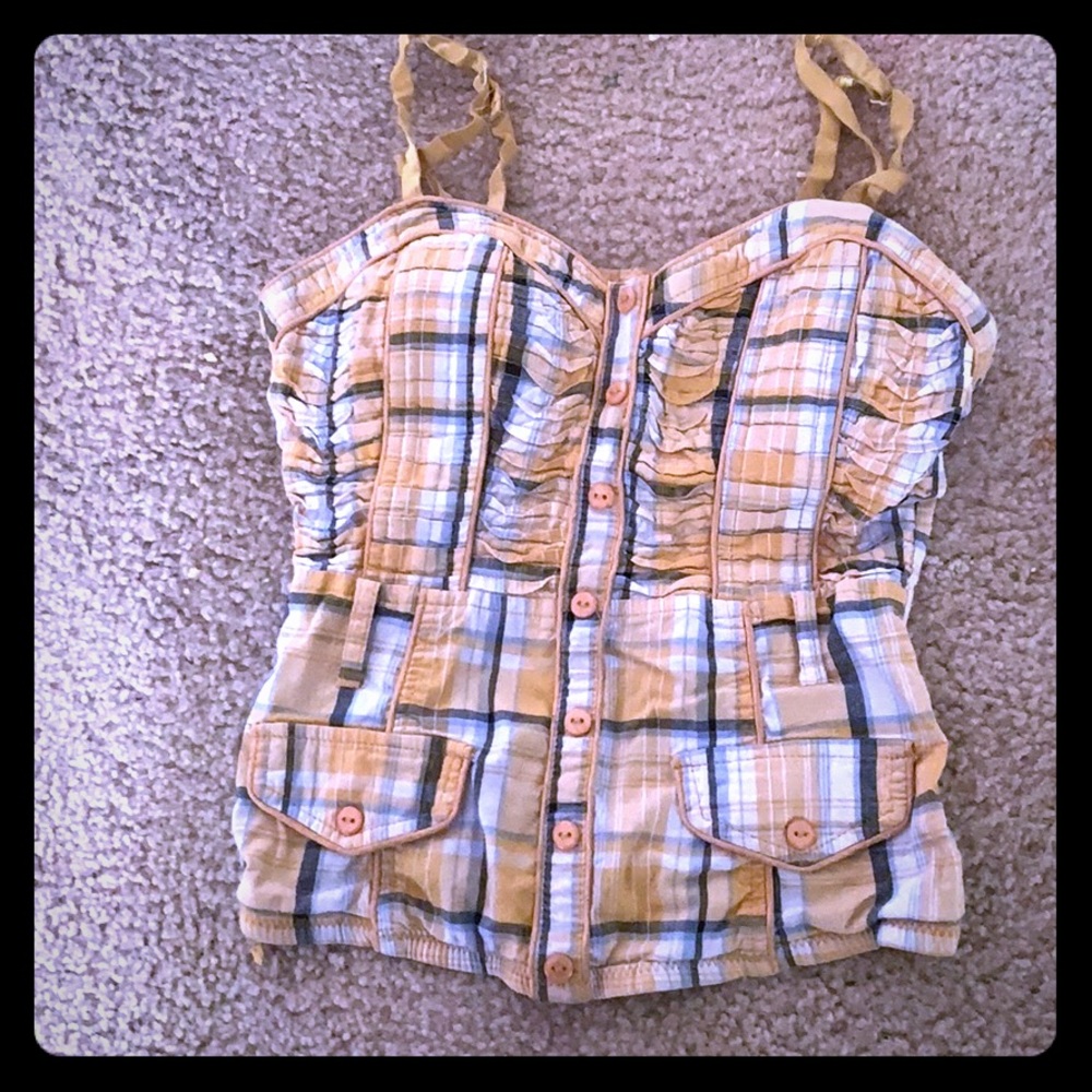 Yellow corset top